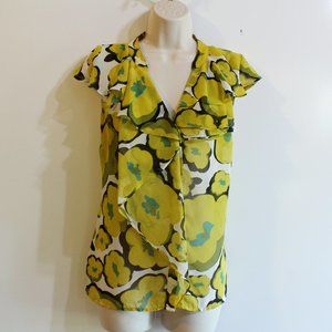 Worthington Women's Sheer Blouse Size M Yellow